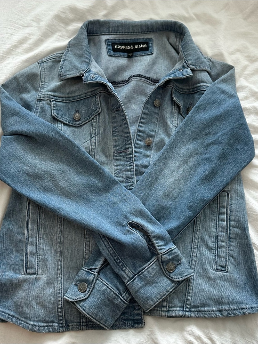 Express Light Blue Denim Jacket - Women's Jean Jacket